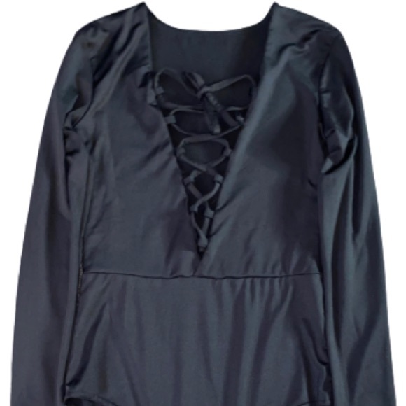 Vestidos Sexy Black Bodysuit Size Small - Picture 2 of 7